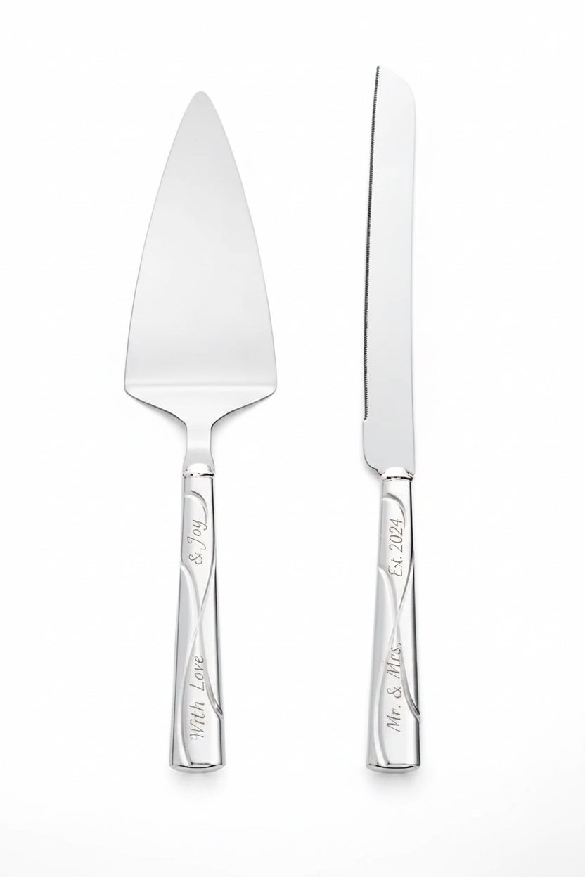 Engraved Lenox Adorn Cake Knife & Server