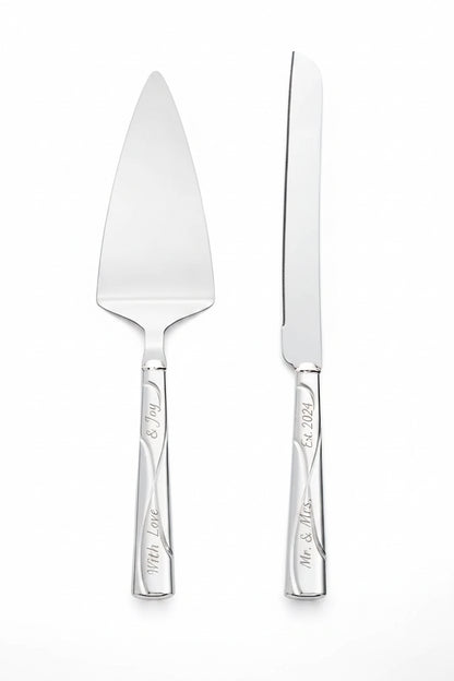 Engraved Lenox Adorn Cake Knife & Server